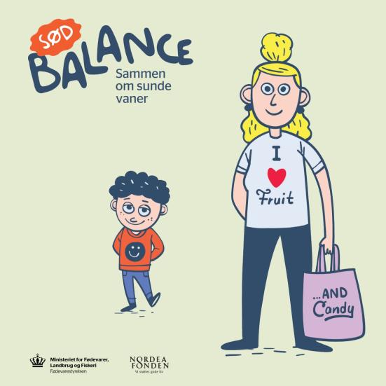 Sød balance logo med mor og barn
