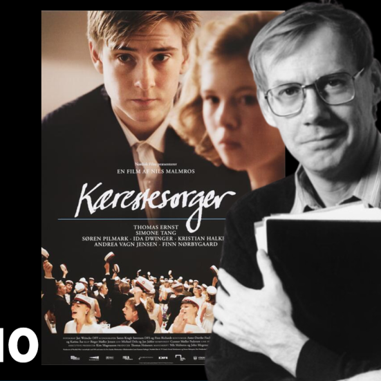 S/H-portræt af Nils Mlamrosforan plakaten til "Kærestesorger"