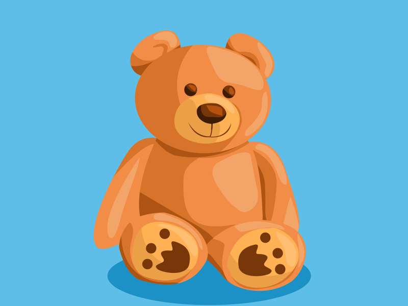 Tegning af en bamse
