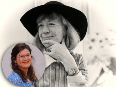 Billede af Tove Ditlevsen med et billede af Lise Vandborg lagt ind i