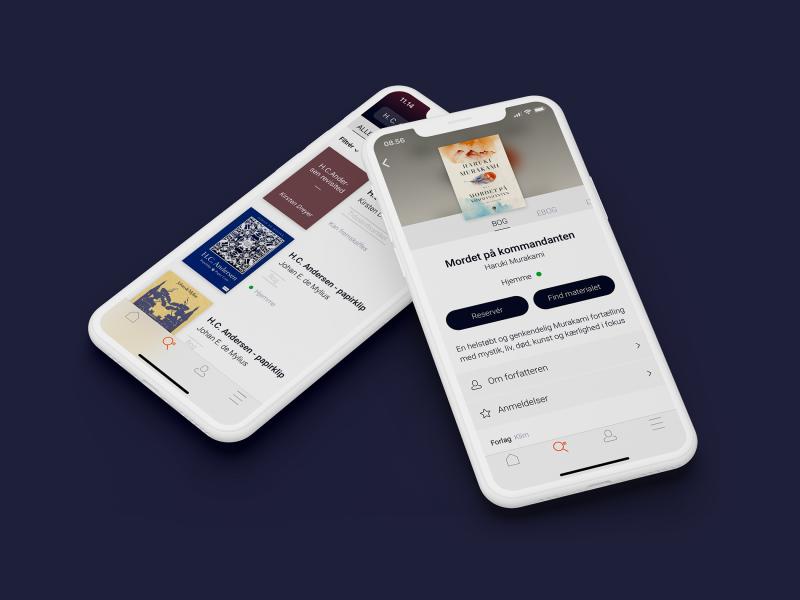 To smartphones hvorpå appen er vist
