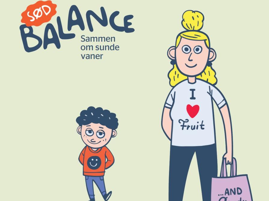 Sød balance logo med mor og barn